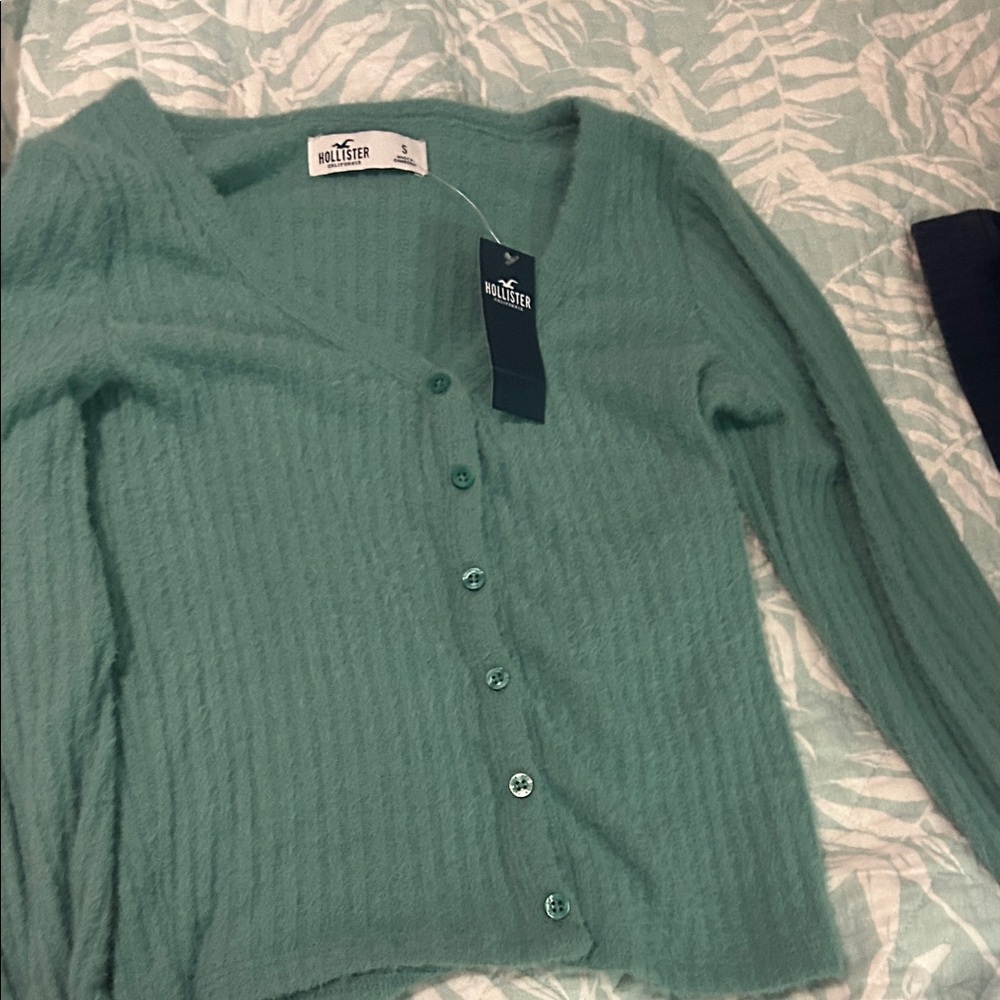 Hollister Women's Teal Cardigan